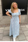 VMBELLA Midi Dress - Bit of Blue with blue flowers
