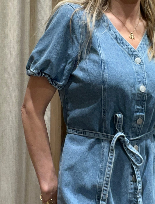 VMJANET Short Dress - Light Blue Denim