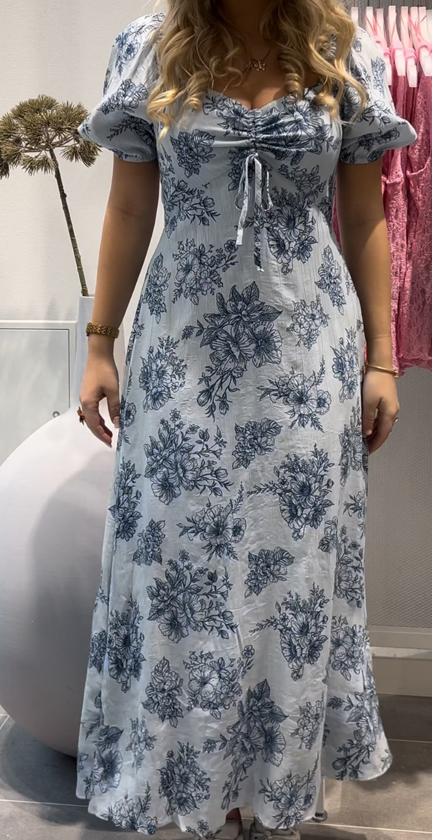 VMBELLA Midi Dress - Illusion Blue