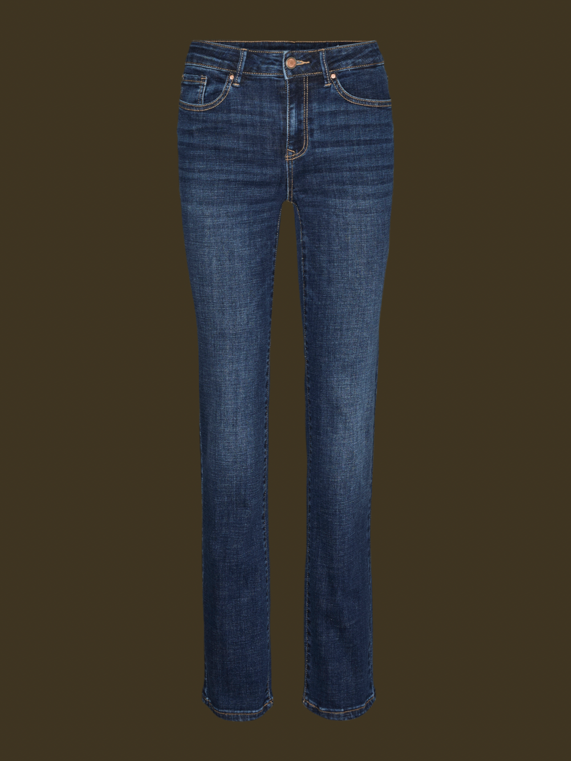 VMFLASH straight jeans - Dark Blue Denim