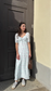 VMBELLA Midi Dress - Bit of Blue with pink flowers