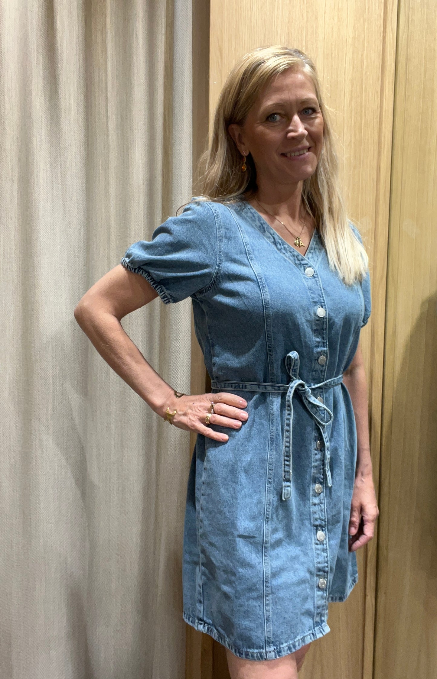 VMJANET Short Dress - Light Blue Denim