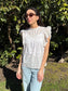 VMTRINE Top - Snow White with pink flowers