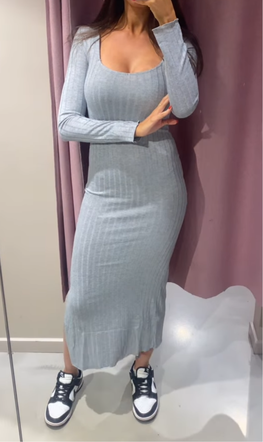 PCIRIS Long Dress - Ultimate Grey