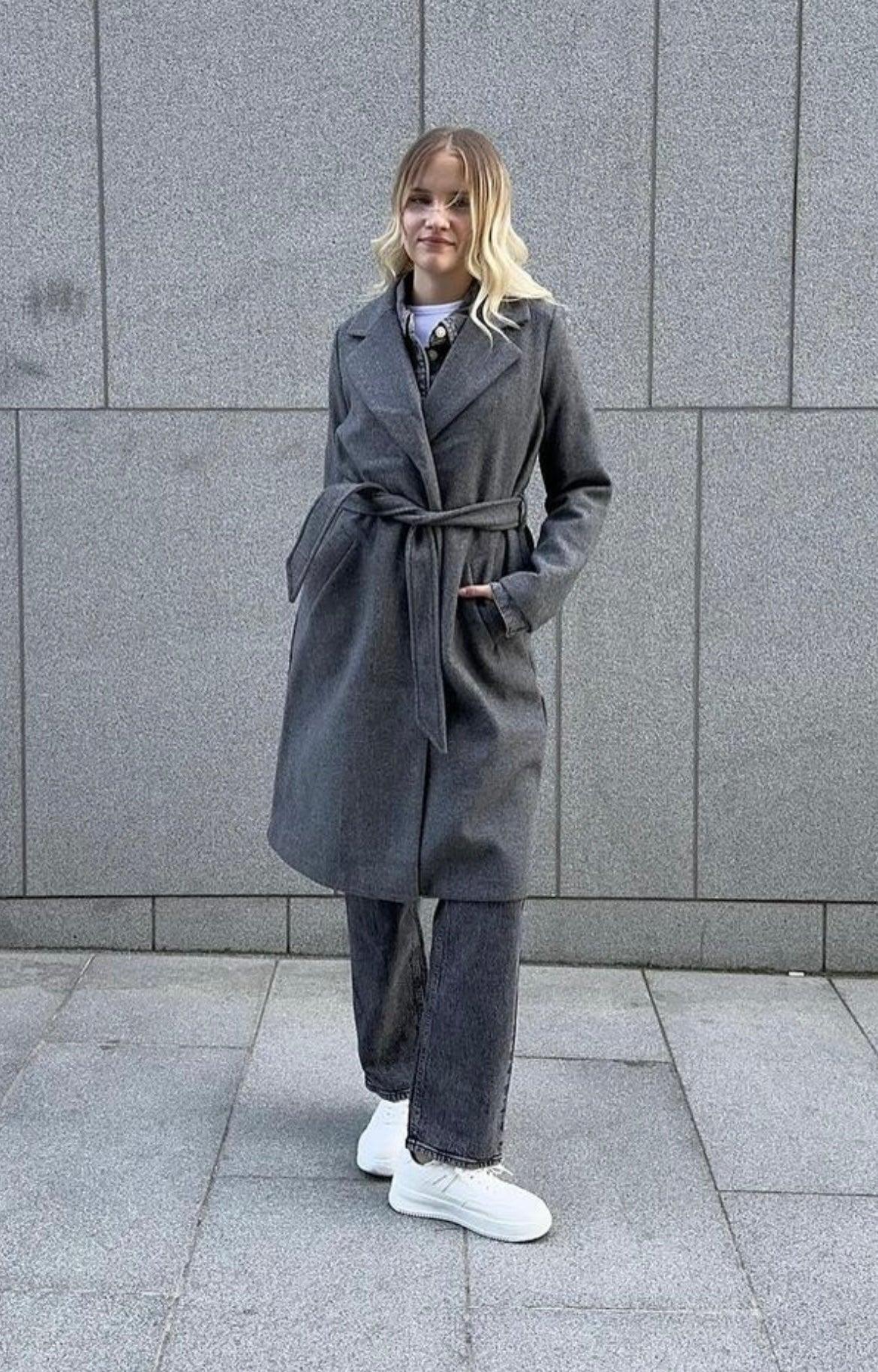 VMFORTUNEAYA Coat - Medium Grey Melange