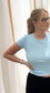 VMCHLOE kortärmad Top - Cool Blue